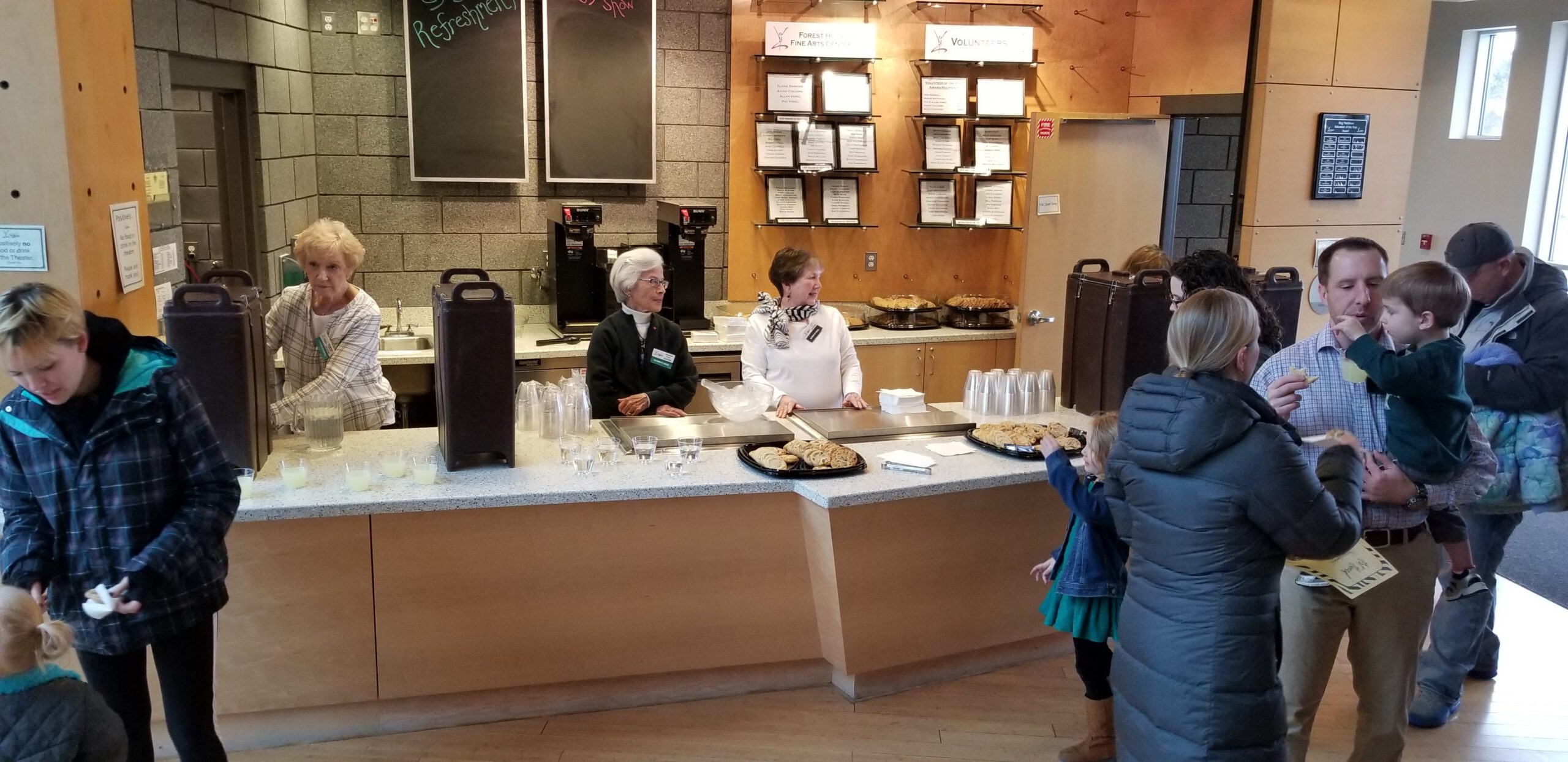 photo of the FAC cafe staffed by volunteers