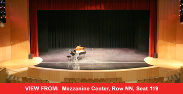 view from the mezzanine center section of the forest hills fine arts center