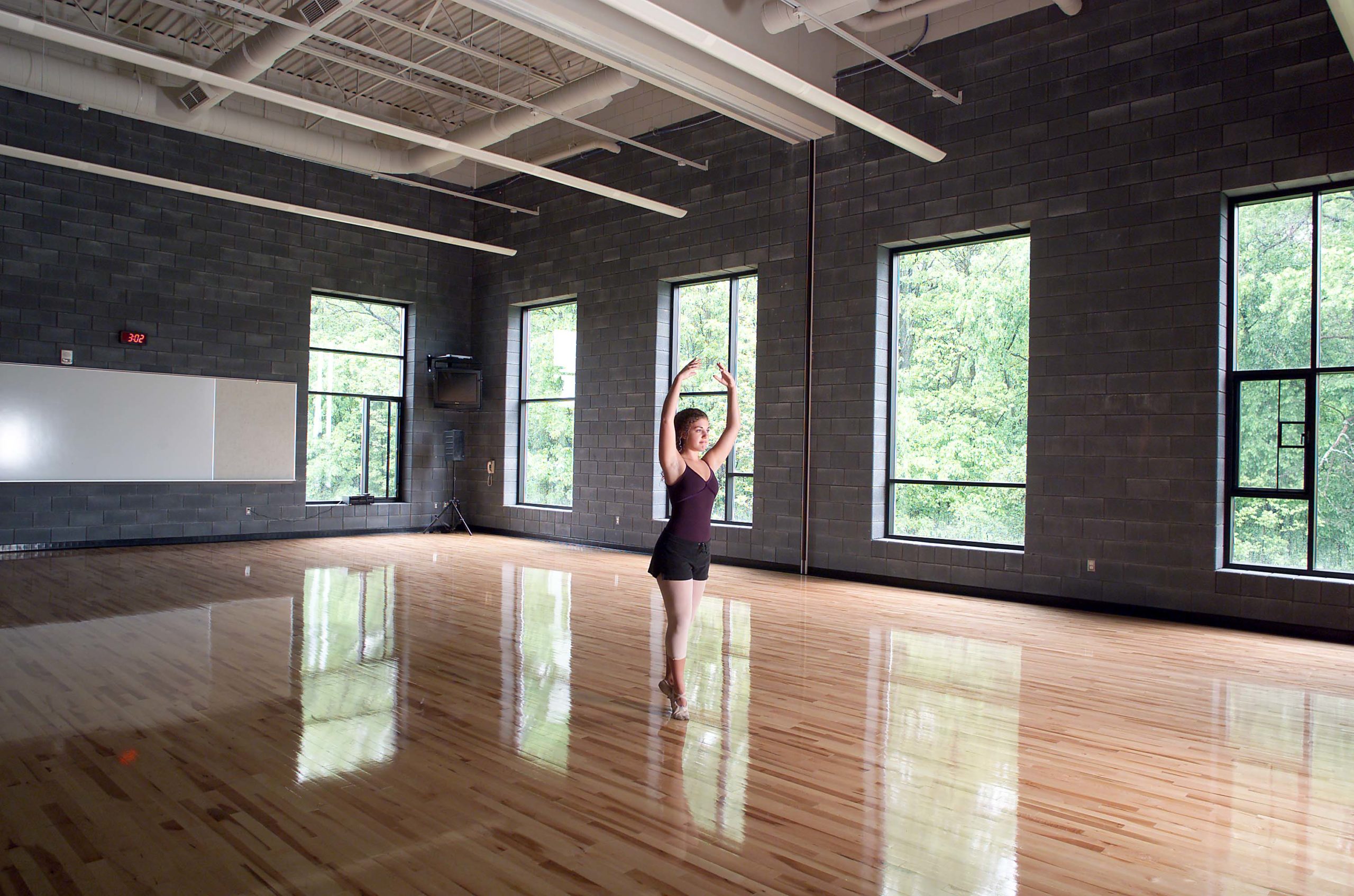 a dancer posing in our dance studio space